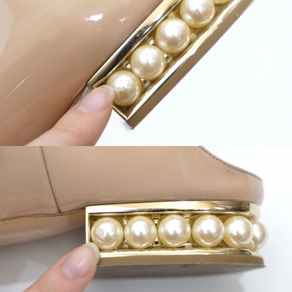 Nicholas Kirkwood Lola Patent Blush Pearl Flats - Picture 8 of 8